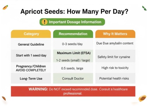 A Quick Chart on How many apricot seeds should I eat a day?