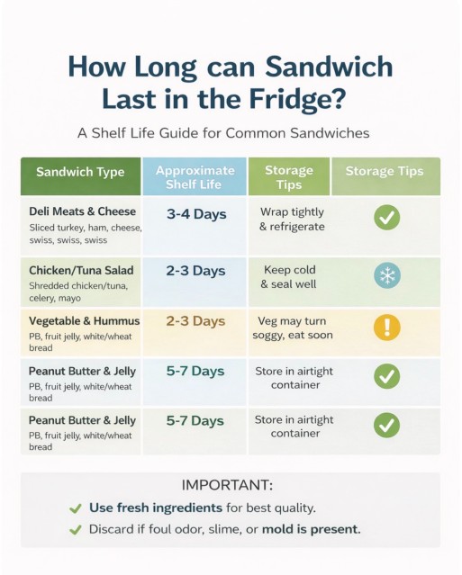 A quick description on How Long Can a Sandwich Last in the Fridge?